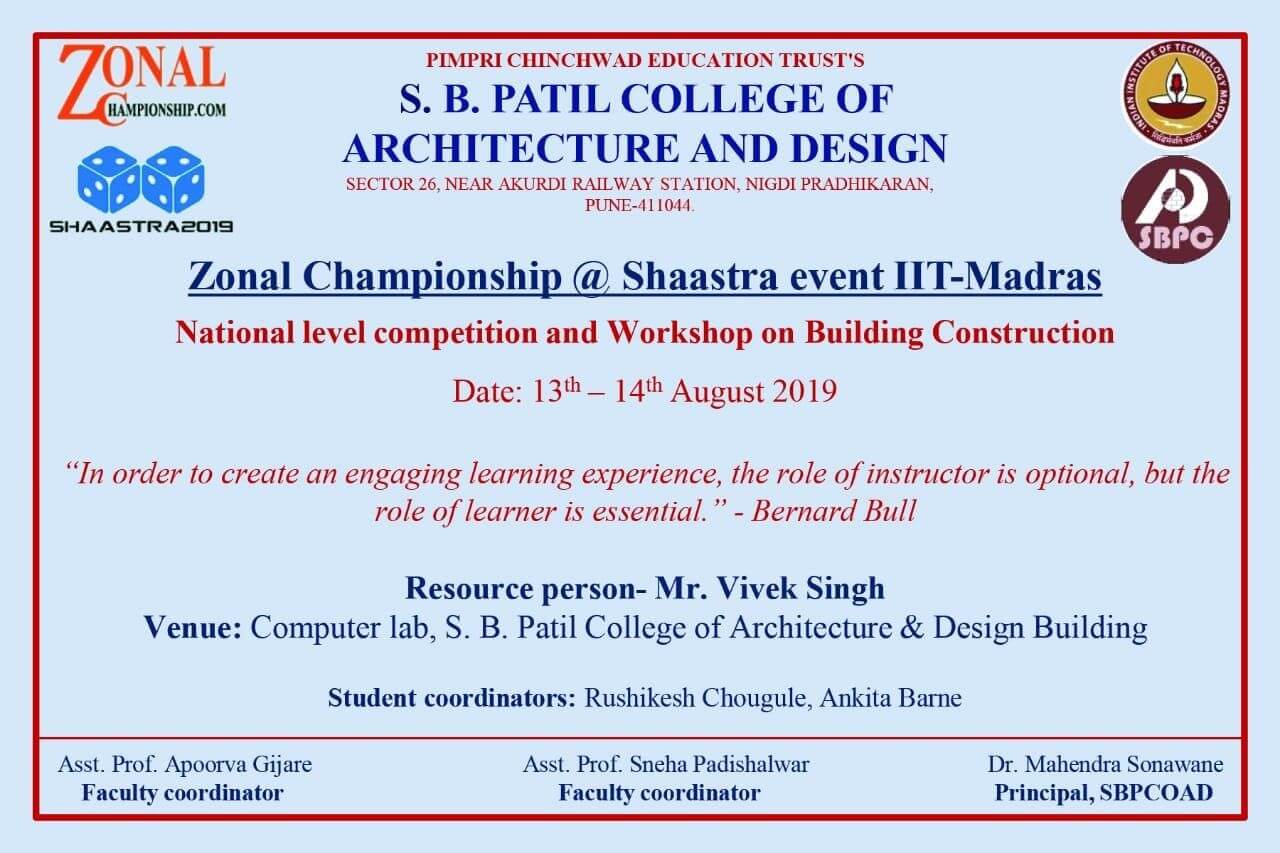Welcoming the Guest a- Guest lectures at S B Patil College of architecture and design